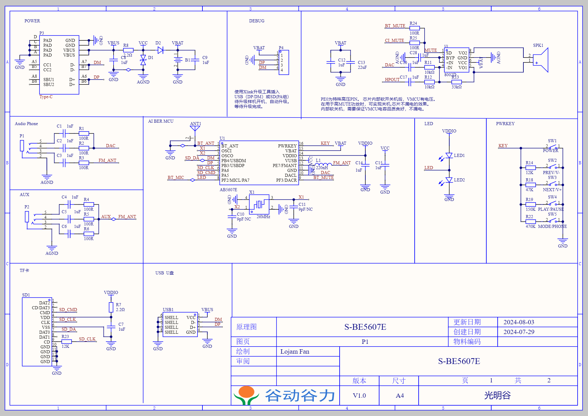 S-BE5607E蓝牙5.4 低成本插卡\U盘\蓝牙音箱IC(图2)