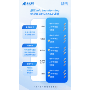 中科蓝讯新双mic Beamforming AI ENC D
